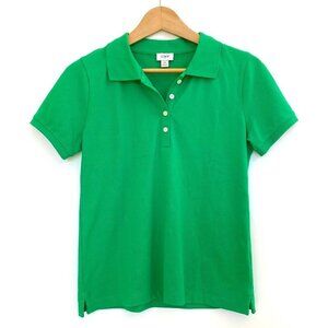J.Crew Womens Short Sleeve Pique Polo Shirt XS Kelly Green Classic Preppy Golf